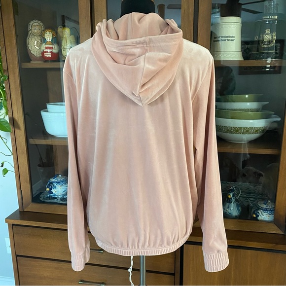 NWOT FILA Pink Velour 1/4 Zip Hoodie - Picture 4 of 7